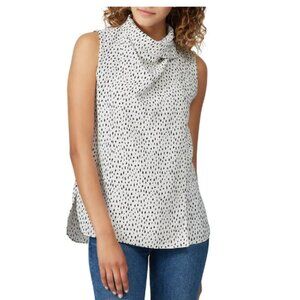 Adam Lippes Printed Cowl Neck Shell Top size 12